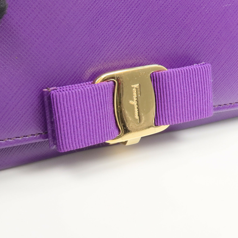 Salvatore Ferragamo 牛皮皮革Vara Bow Long Wallet長錢包-14