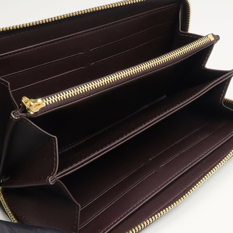 LOUIS VUITTON Monogram Vernis Zippy Long Wallet長錢包Amarante-5