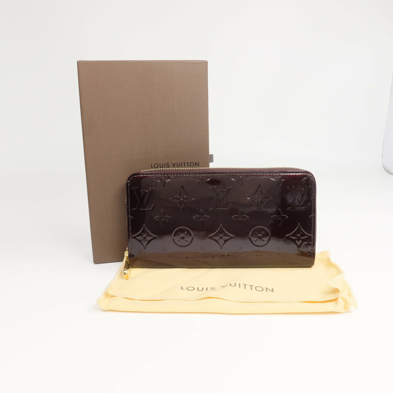 LOUIS VUITTON Monogram Vernis Zippy Long Wallet長錢包Amarante-8