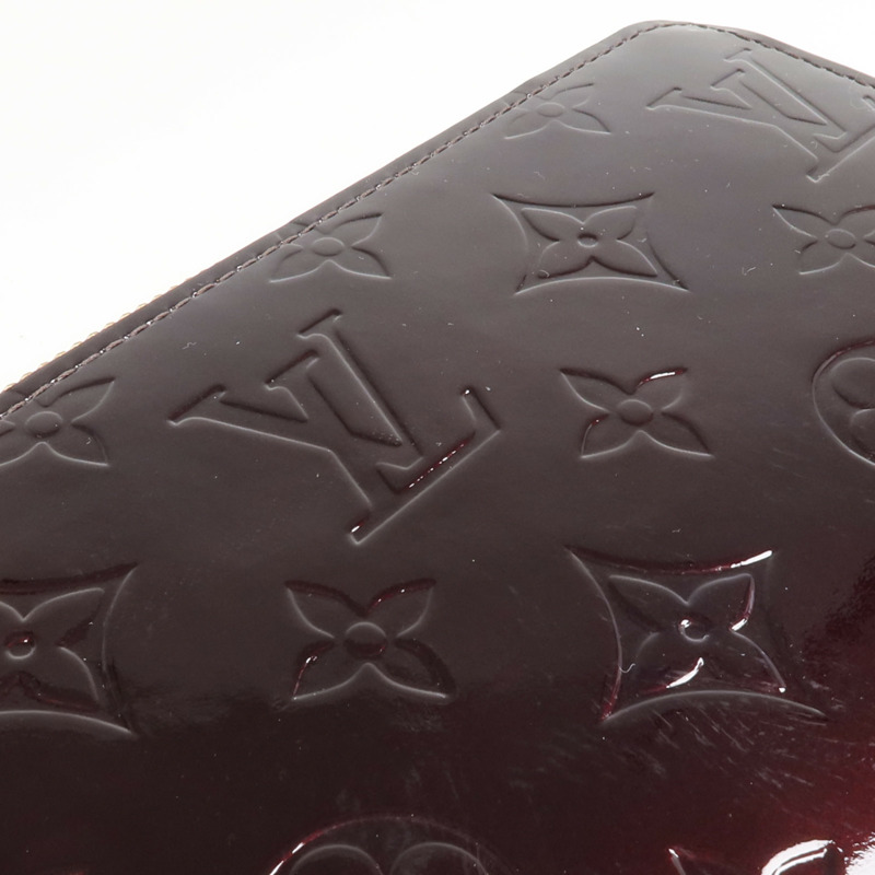 LOUIS VUITTON Monogram Vernis Zippy Long Wallet長錢包Amarante-13