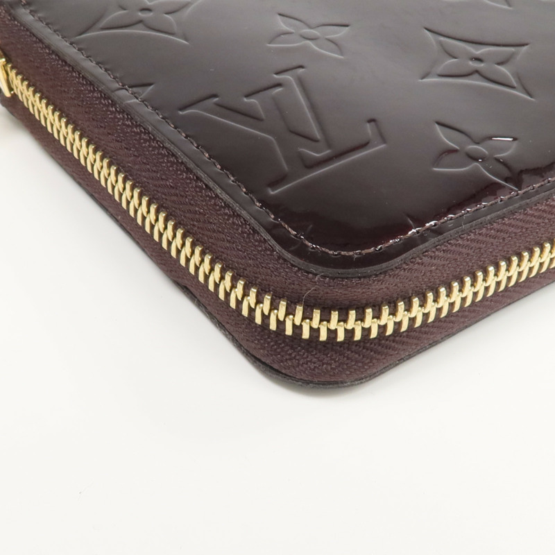 LOUIS VUITTON Monogram Vernis Zippy Long Wallet長錢包Amarante-16