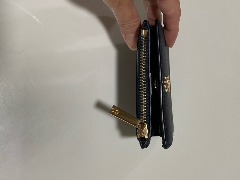 Tory burch 單折短夾有零錢包 深藍色-2