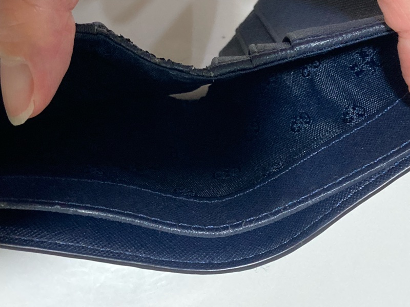 Tory burch 單折短夾有零錢包 深藍色-4