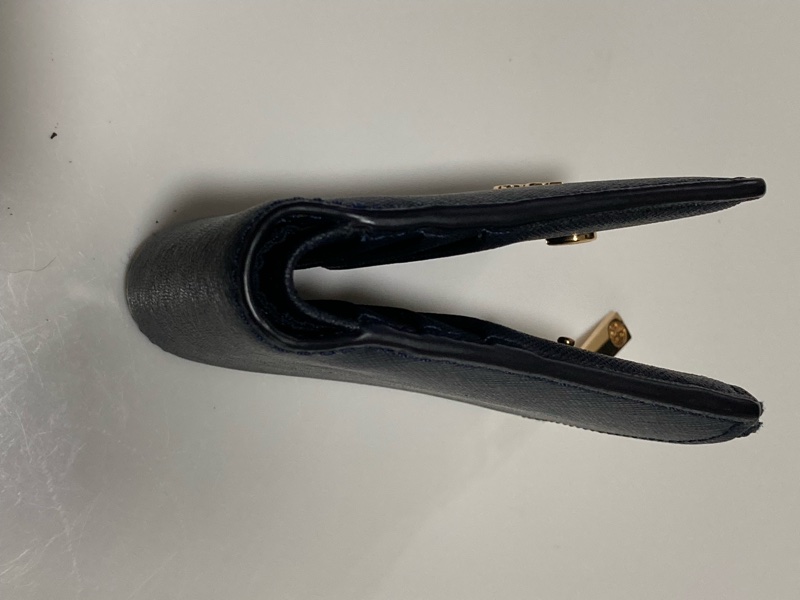 Tory burch 單折短夾有零錢包 深藍色-7