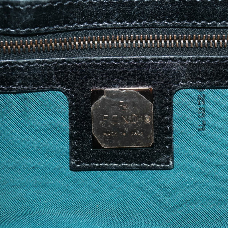 【日本直送】FENDI Mamma Baguette 單肩包 燈芯絨 黑色 銀色 正品 ARZ587SAV-21