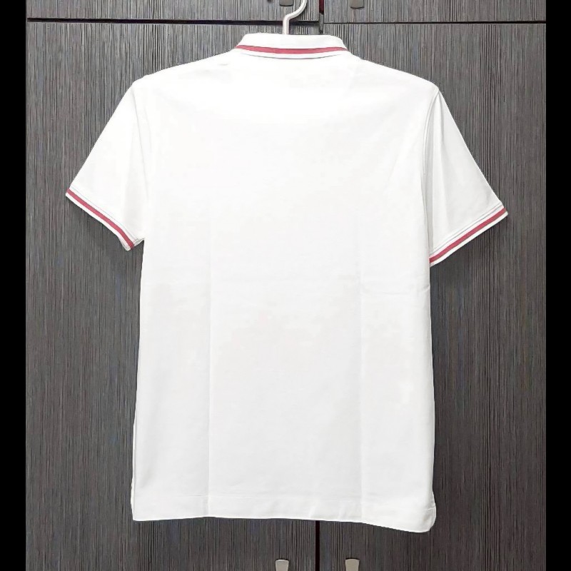 （日本製MIJ）BURBERRY博柏利 GOLF高爾夫球 戰馬 男拼色透氣網眼布短袖POLO衫3號-1