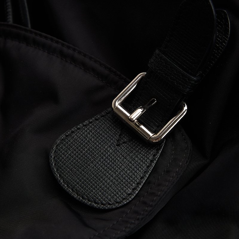 二手Burberry 尼龍後背包/中號黑色-9