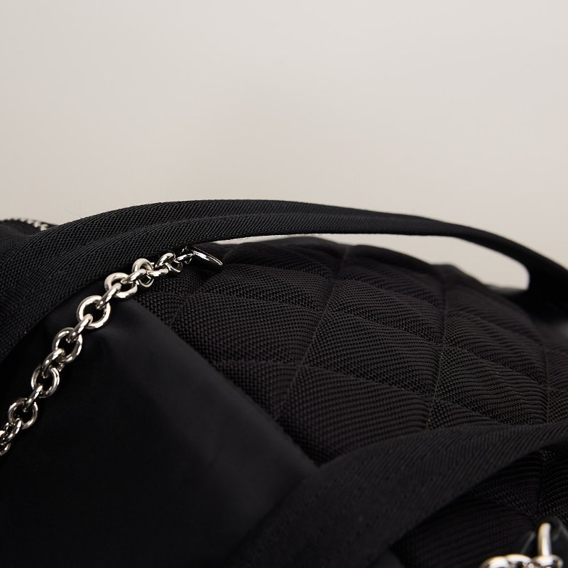 二手Burberry 尼龍後背包/中號黑色-15