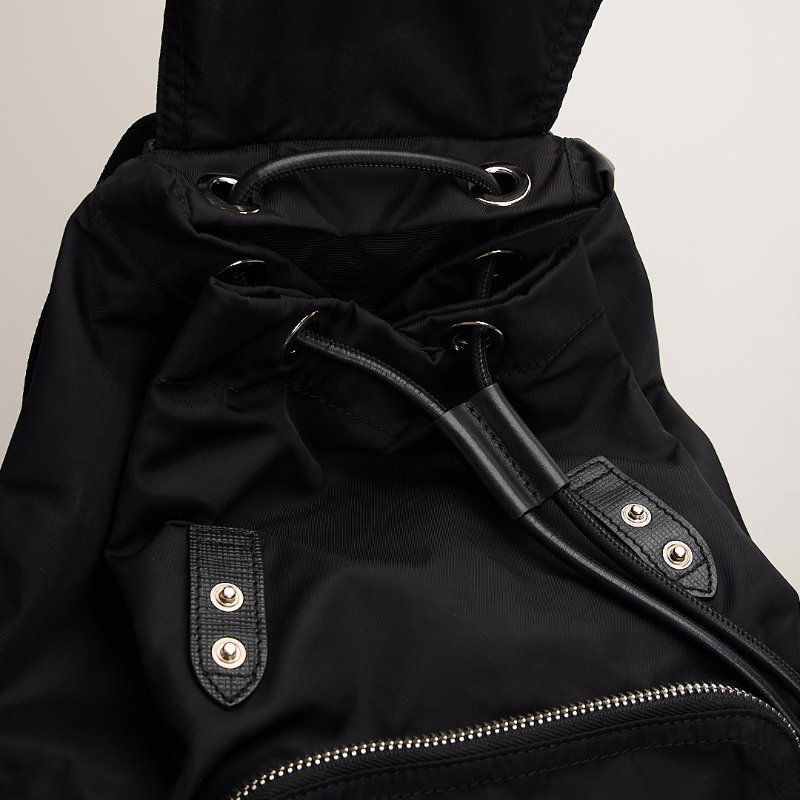 二手Burberry 尼龍後背包/中號黑色-18