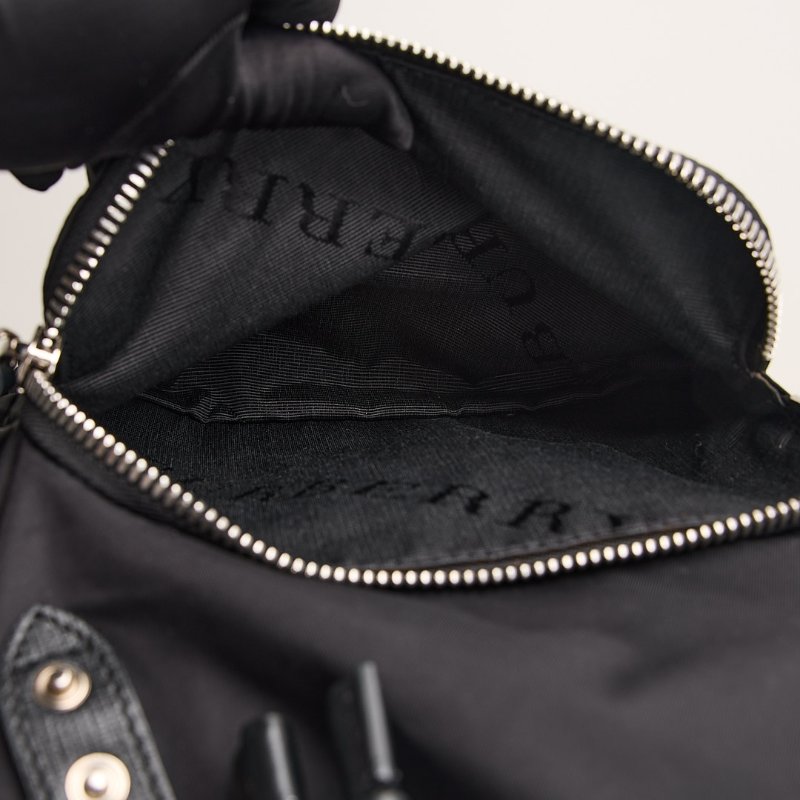 二手Burberry 尼龍後背包/中號黑色-19