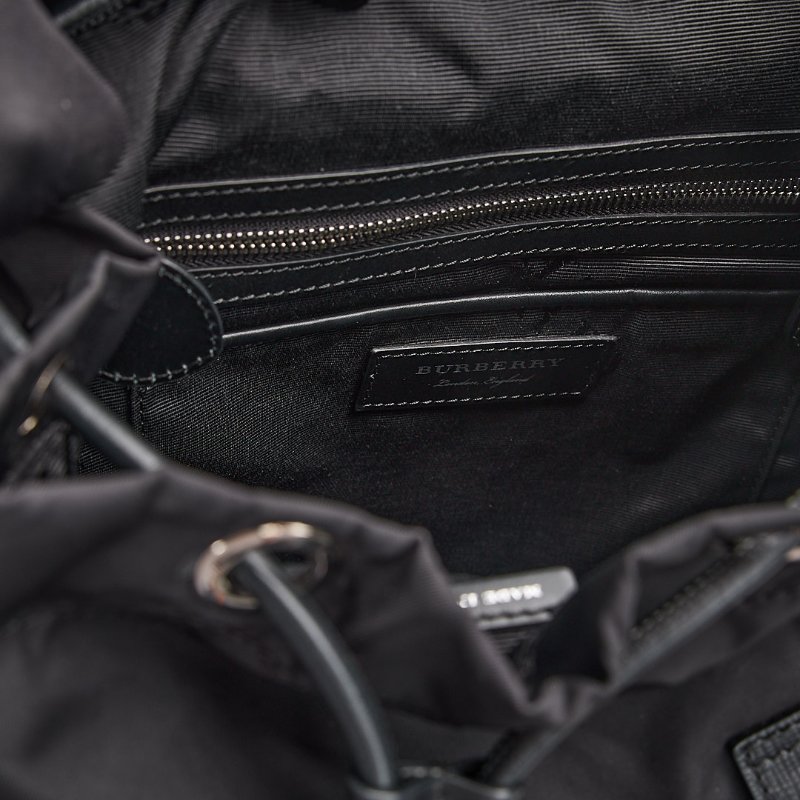 二手Burberry 尼龍後背包/中號黑色-21