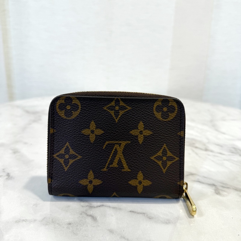 LV 原花金釦ㄇ拉零錢卡包M60067-5