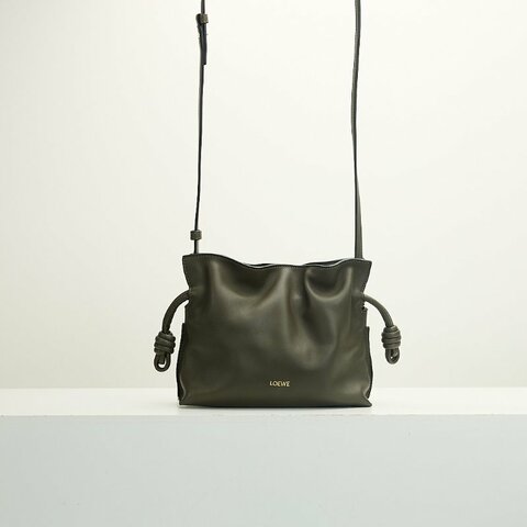 二手Loewe Mini flamenco 新款福袋包/深卡其綠