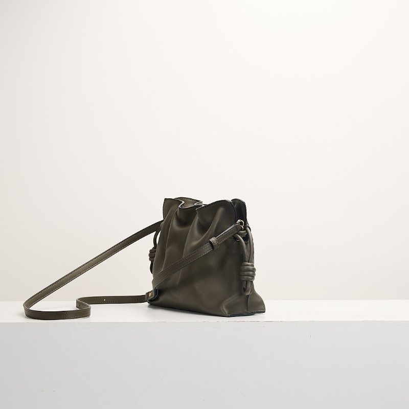 二手Loewe Mini flamenco 新款福袋包/深卡其綠-2