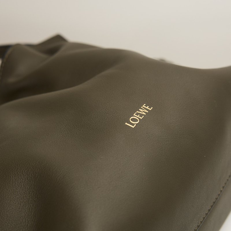 二手Loewe Mini flamenco 新款福袋包/深卡其綠-3