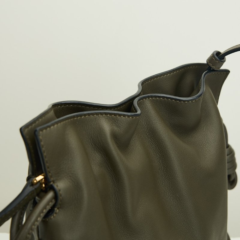 二手Loewe Mini flamenco 新款福袋包/深卡其綠-6