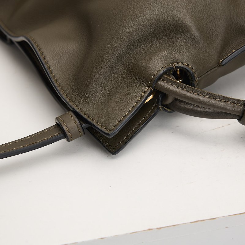 二手Loewe Mini flamenco 新款福袋包/深卡其綠-8