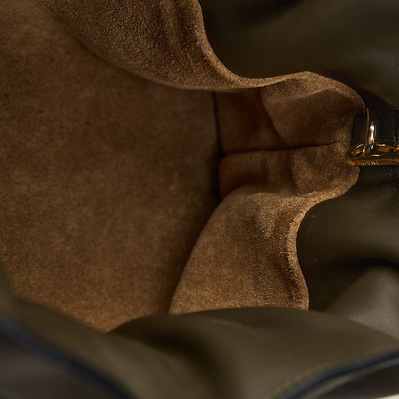 二手Loewe Mini flamenco 新款福袋包/深卡其綠-13