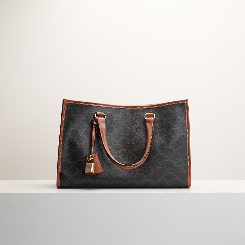 二手Celine Mini horizontal cabas老花托特包-0