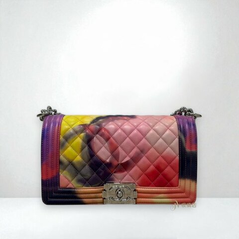 JS1333-CHANEL BOY 25 15年春夏彩色渲染羊皮口蓋包 A67086