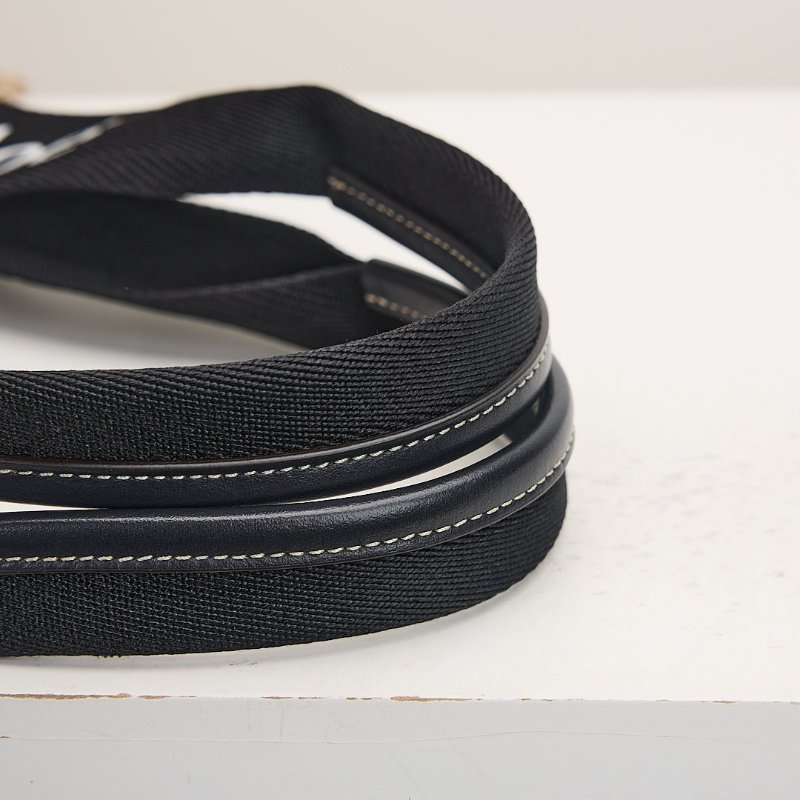 二手Chloé Woody tote亞麻帆布款/中號 熊貓配色-9