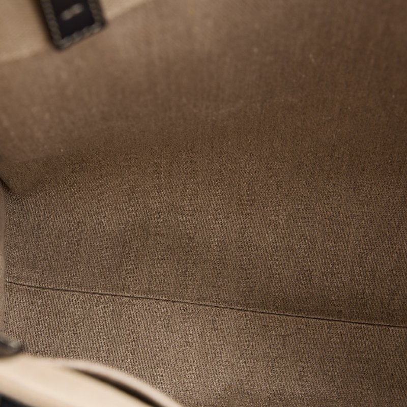 二手Chloé Woody tote亞麻帆布款/中號 熊貓配色-16