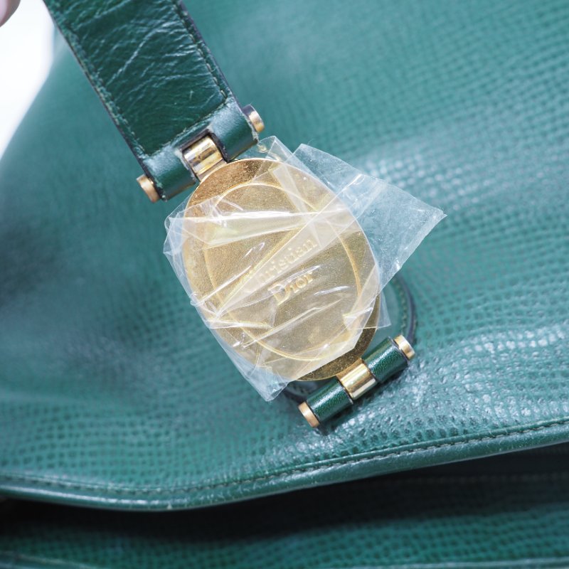 DIOR 綠色金豆貝殼包-14