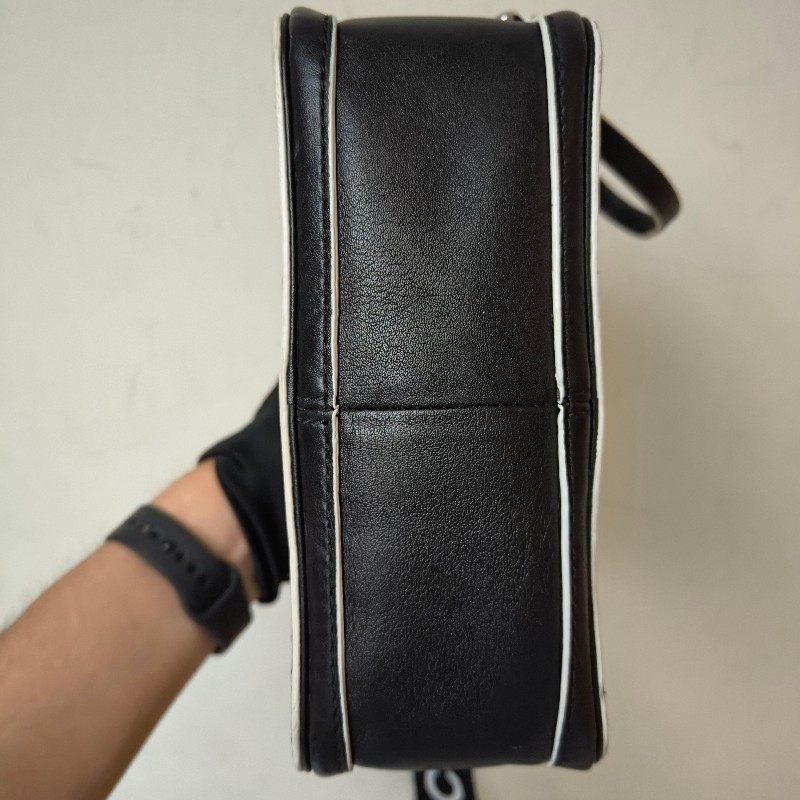 ‼️母親節狂降🫅‼️（原$4800）只到5/10⏰㊣✨ Marc Jacobs✨馬克·雅各布斯 MJ THE MINI BOX BAG20 黑白 牛皮 餐盒包 手提包 肩背包 斜背包/二手精品/二手包/保證正品-5