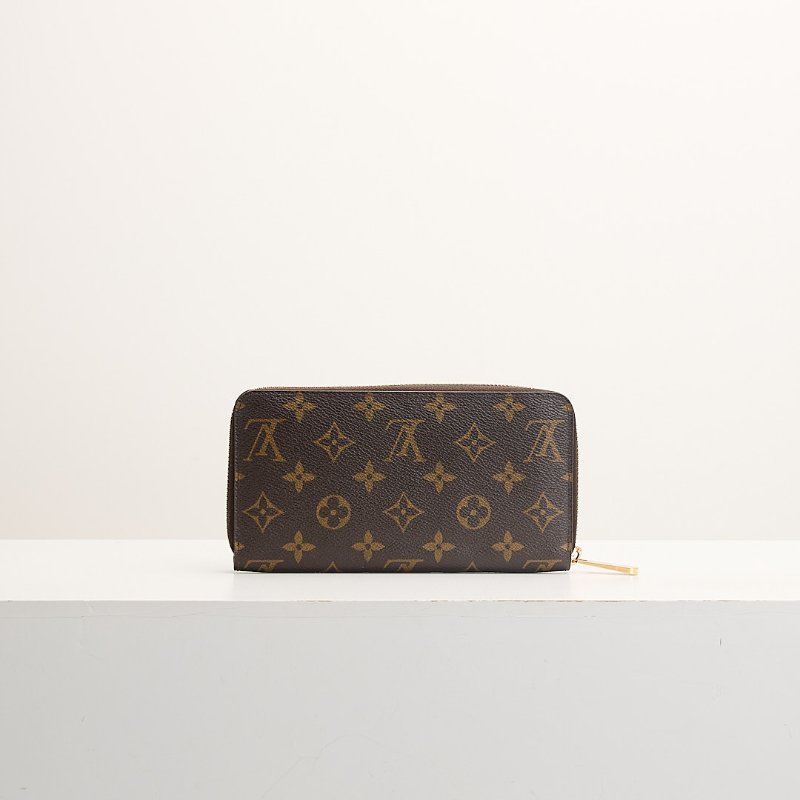二手Lv M42616 拉鍊長夾 老花-0