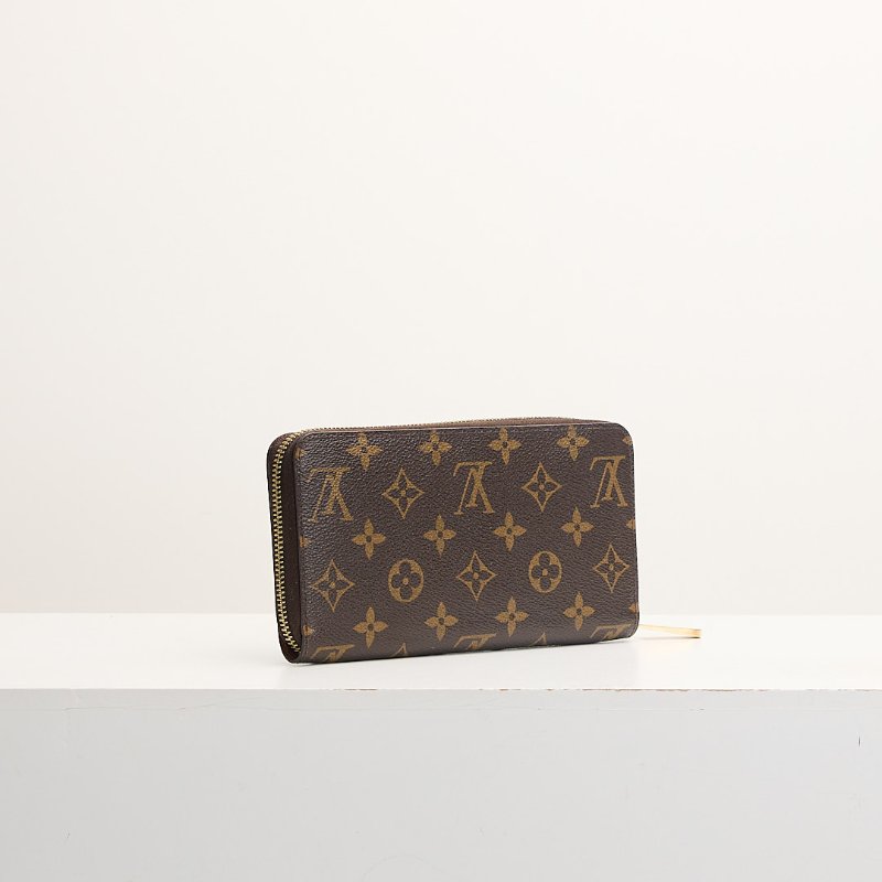 二手Lv M42616 拉鍊長夾 老花-1