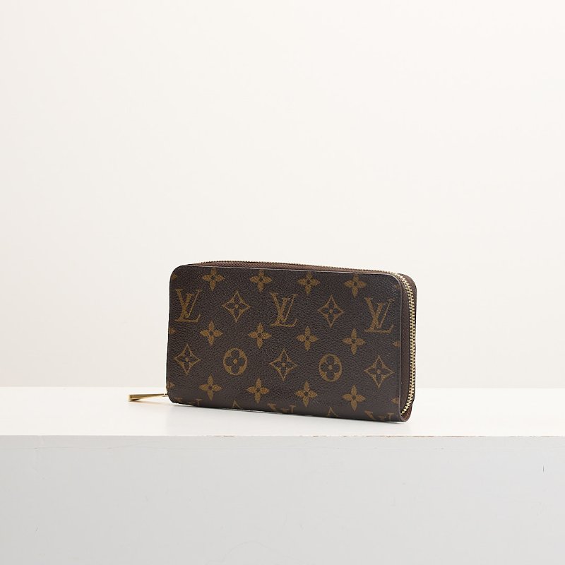 二手Lv M42616 拉鍊長夾 老花-2