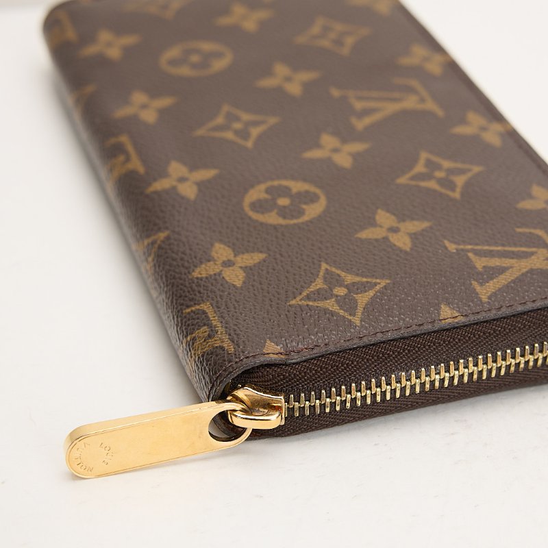 二手Lv M42616 拉鍊長夾 老花-4