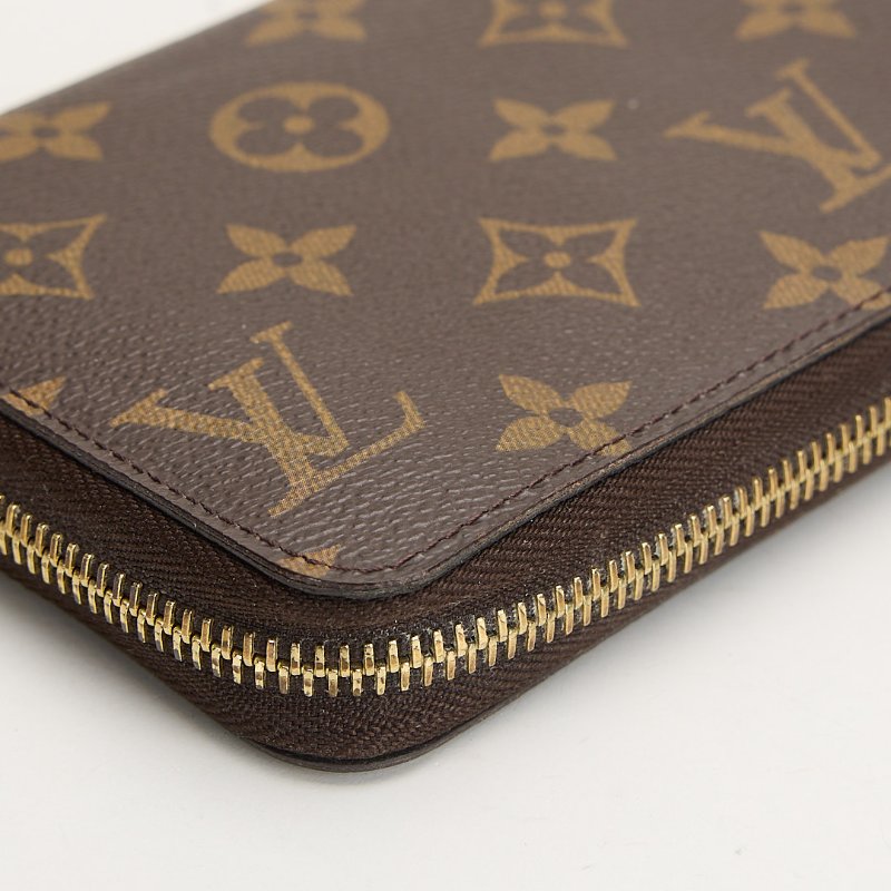 二手Lv M42616 拉鍊長夾 老花-5