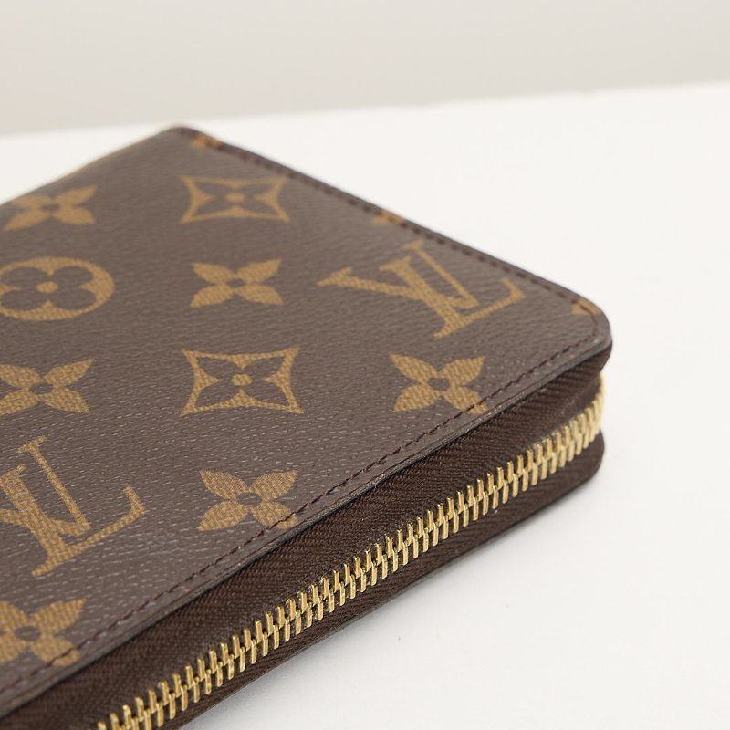 二手Lv M42616 拉鍊長夾 老花-6