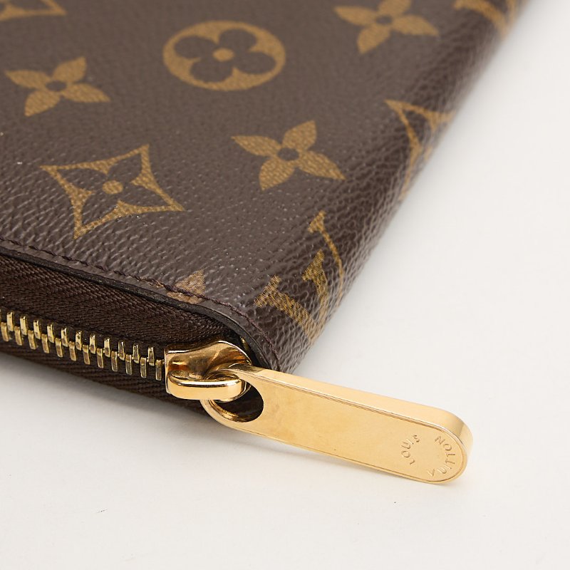 二手Lv M42616 拉鍊長夾 老花-9