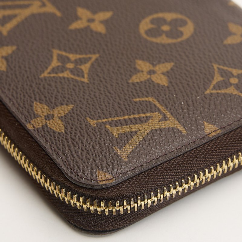 二手Lv M42616 拉鍊長夾 老花-10