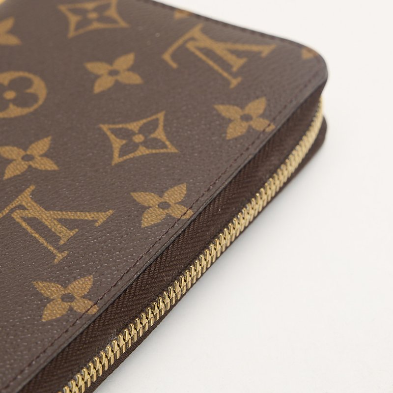 二手Lv M42616 拉鍊長夾 老花-11