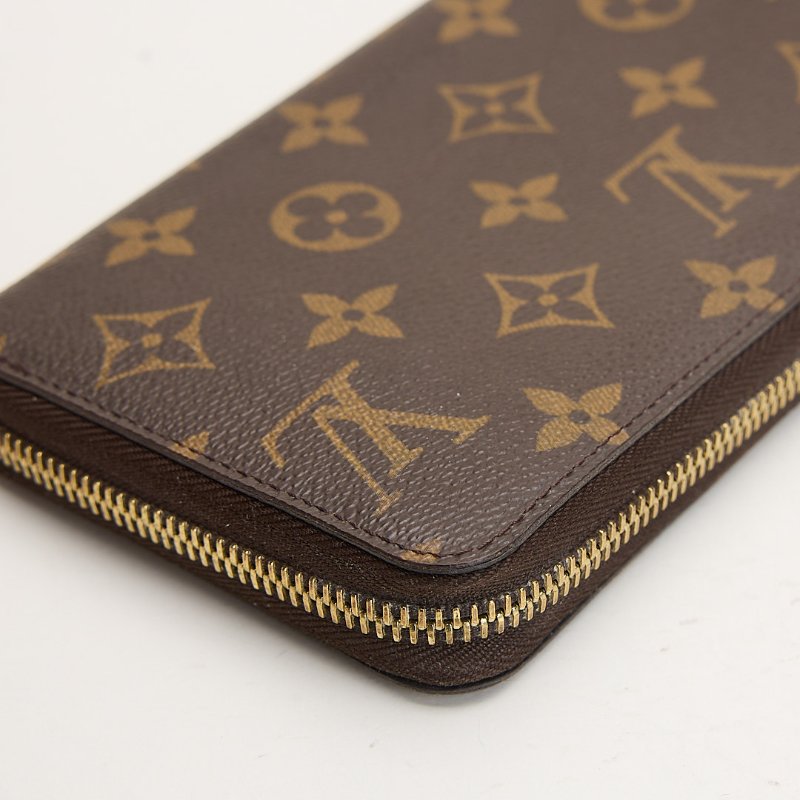 二手Lv M42616 拉鍊長夾 老花-12