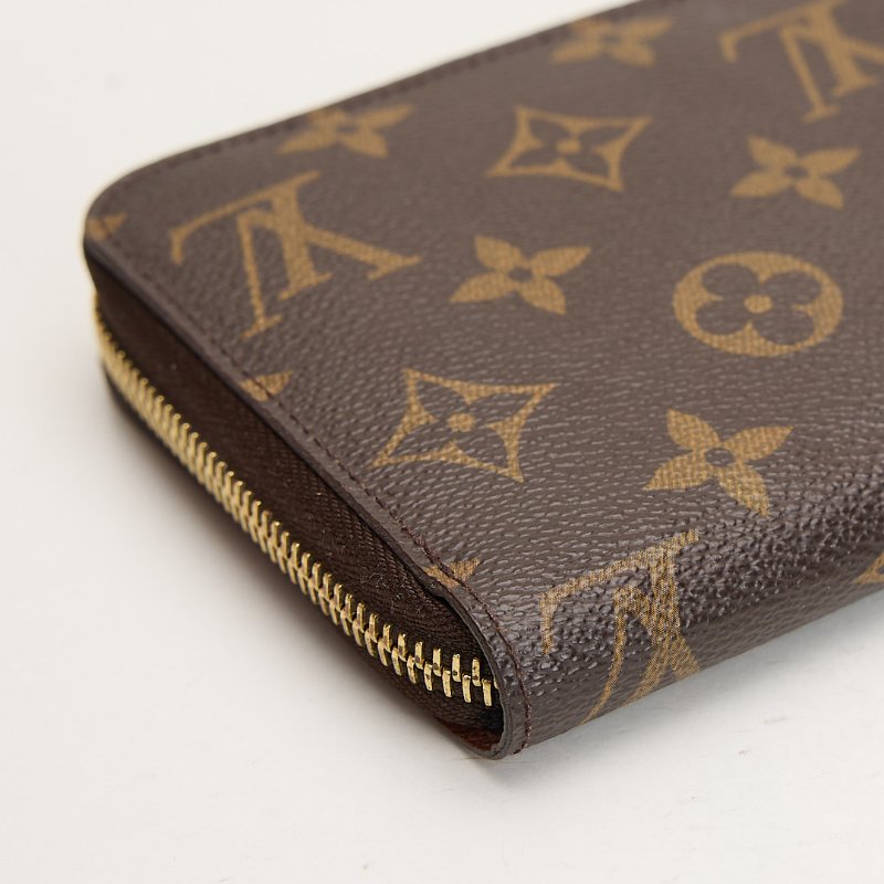 二手Lv M42616 拉鍊長夾 老花-13