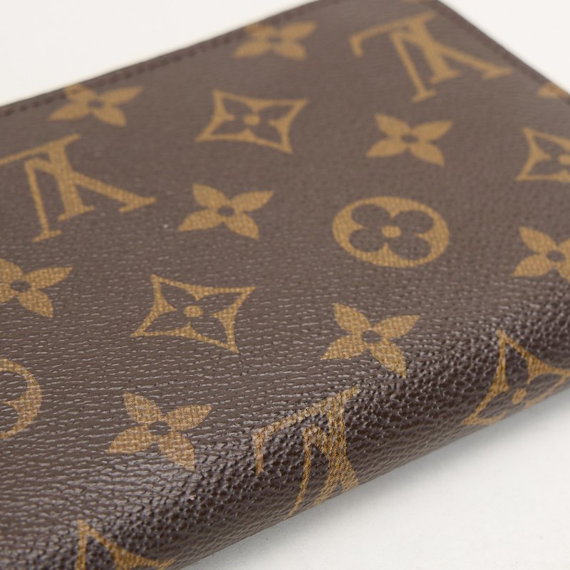 二手Lv M42616 拉鍊長夾 老花-14