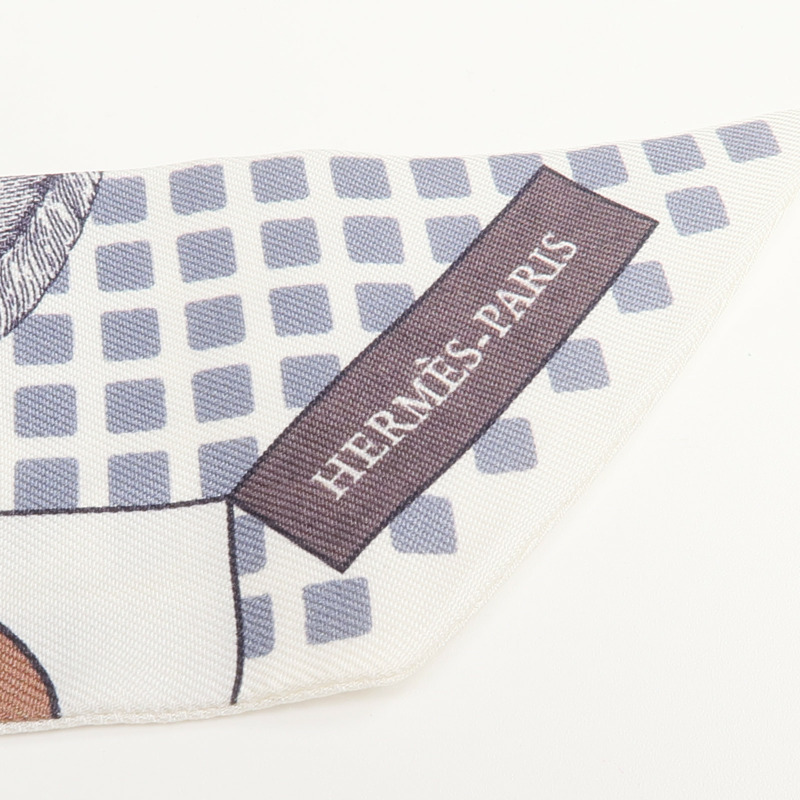 HERMES 絲質Twilly絲巾-4