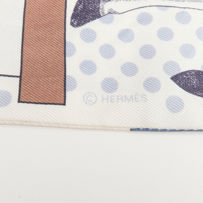 HERMES 絲質Twilly絲巾-5