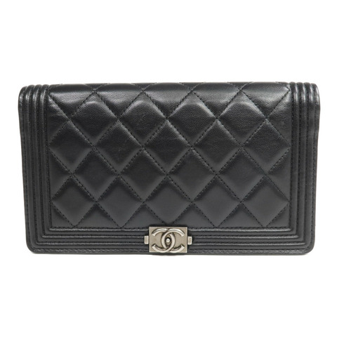 CHANEL 羊皮皮革Boy Wallet長錢包