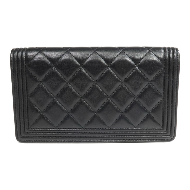 CHANEL 羊皮皮革Boy Wallet長錢包-2