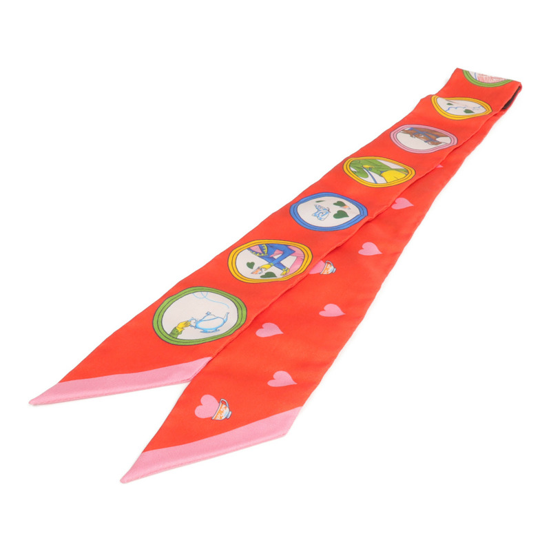 HERMES 絲質Twilly絲巾-1