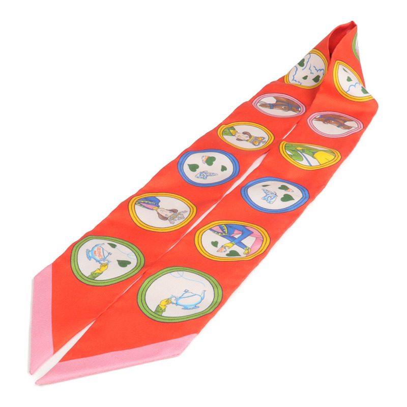 HERMES 絲質Twilly絲巾-2