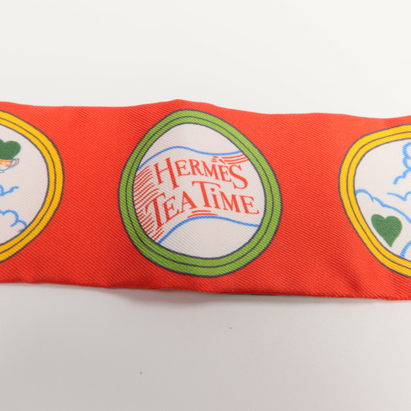 HERMES 絲質Twilly絲巾-6