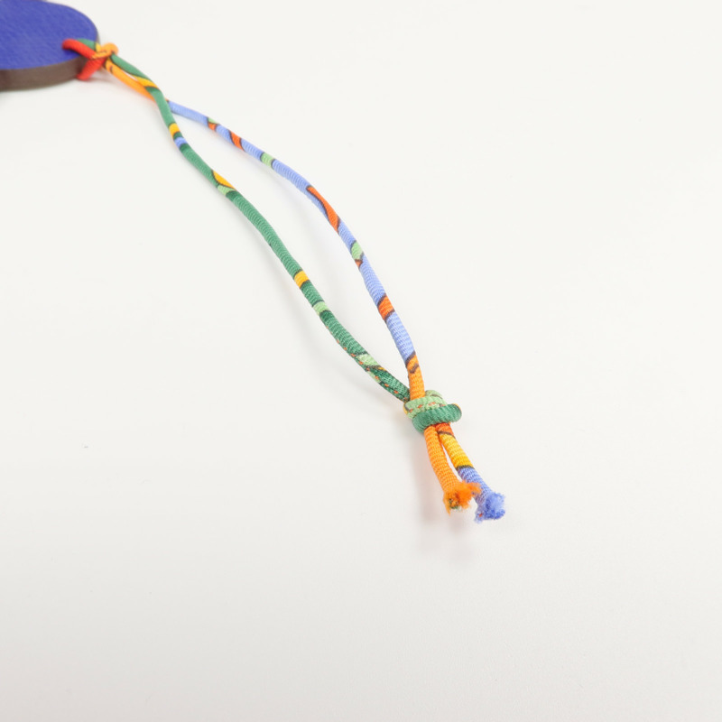 HERMES Epsom皮革Petit H Heart & Arrow Charm掛飾Trench/Bleu Electrique-4