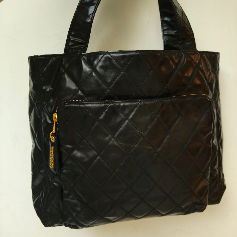 ‼️母親節狂降🫅‼️（原$35800）只到5/10⏰㊣✨CHANEL✨香奈兒 黑色 老香 小香 菱格紋 托特包 肩背包 文件包/二手包/二手精品🌳二手樹屋🌳-1