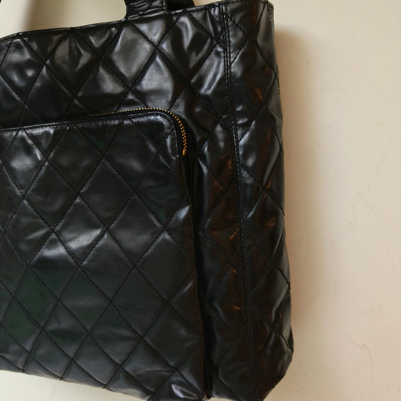 ‼️母親節狂降🫅‼️（原$35800）只到5/10⏰㊣✨CHANEL✨香奈兒 黑色 老香 小香 菱格紋 托特包 肩背包 文件包/二手包/二手精品🌳二手樹屋🌳-17